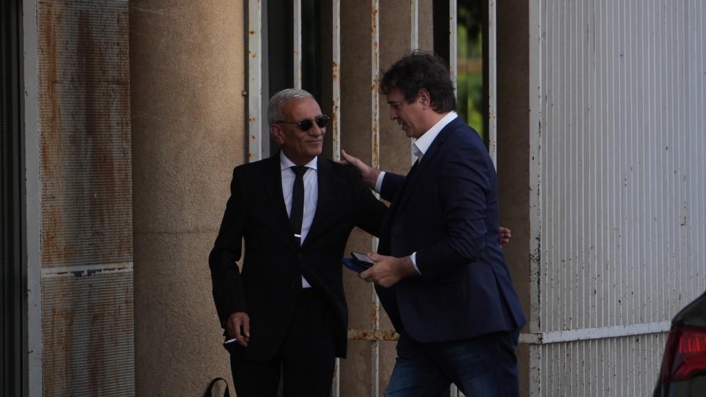 David Sánchez, a su llegada este martes a la tercera jornada del juicio en la Audiencia Provincial de Badajoz.