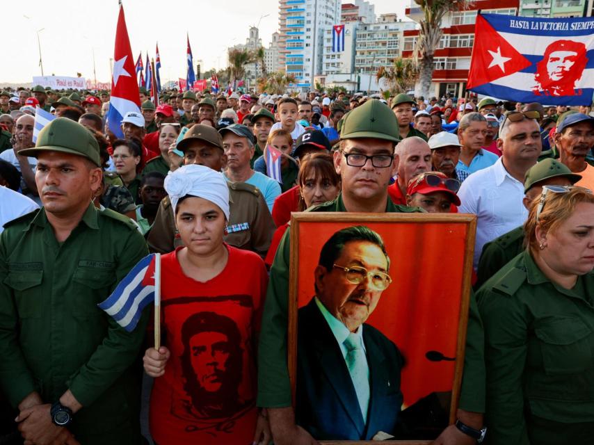 Manifestación en La Habana convocada en protesta por la imputación de Raúl Castro.