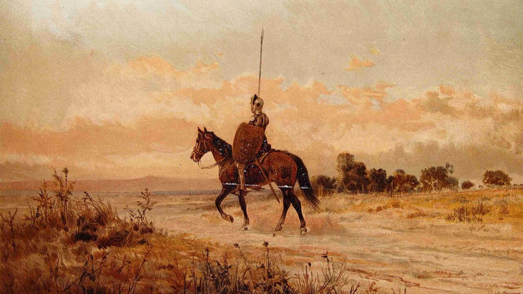 Una ilustración del quijote. Foto: Biblioteca de la Facultad de Derecho y Ciencias del Trabajo Universidad de Sevilla / Wikimedia Commons