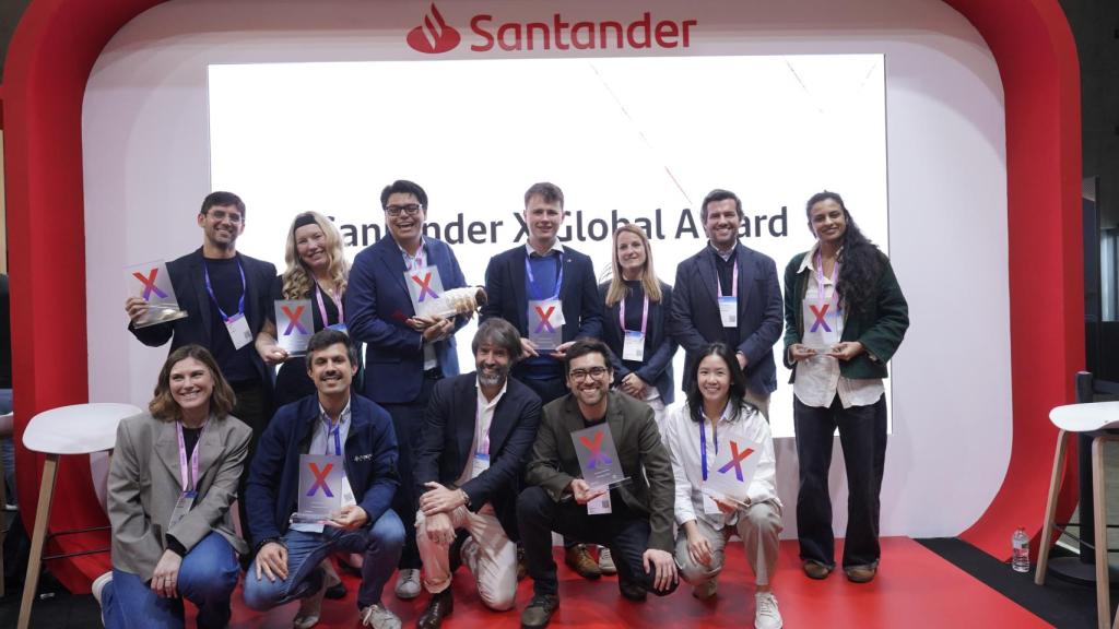 Emprendedores ganadores de Santander X Global Challenge en su última convocatoria.