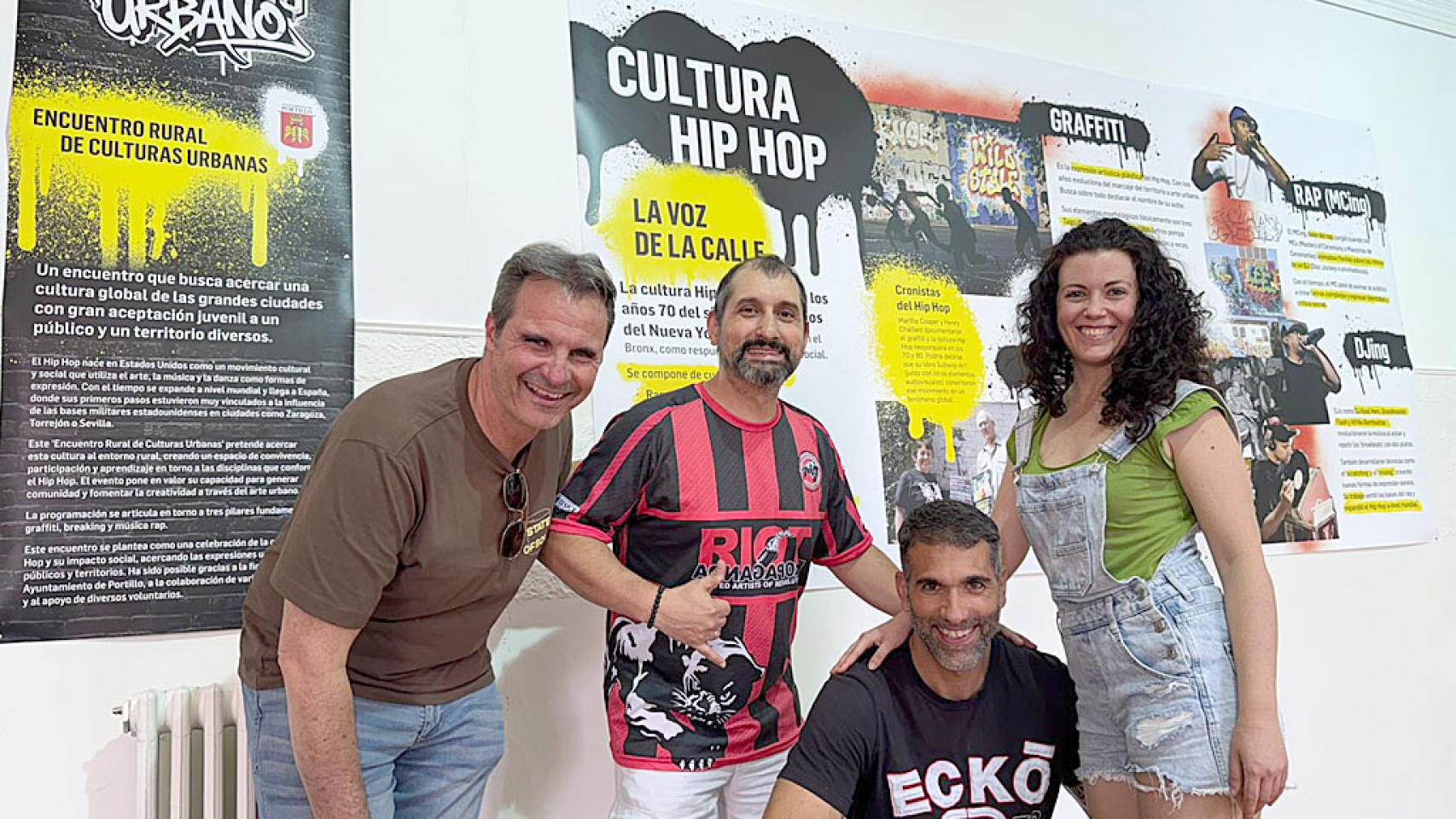 De izquierda a derecha: Julio Baticón, Julio González, José Antonio Romero (Nígar) y Marta Torrijos. 