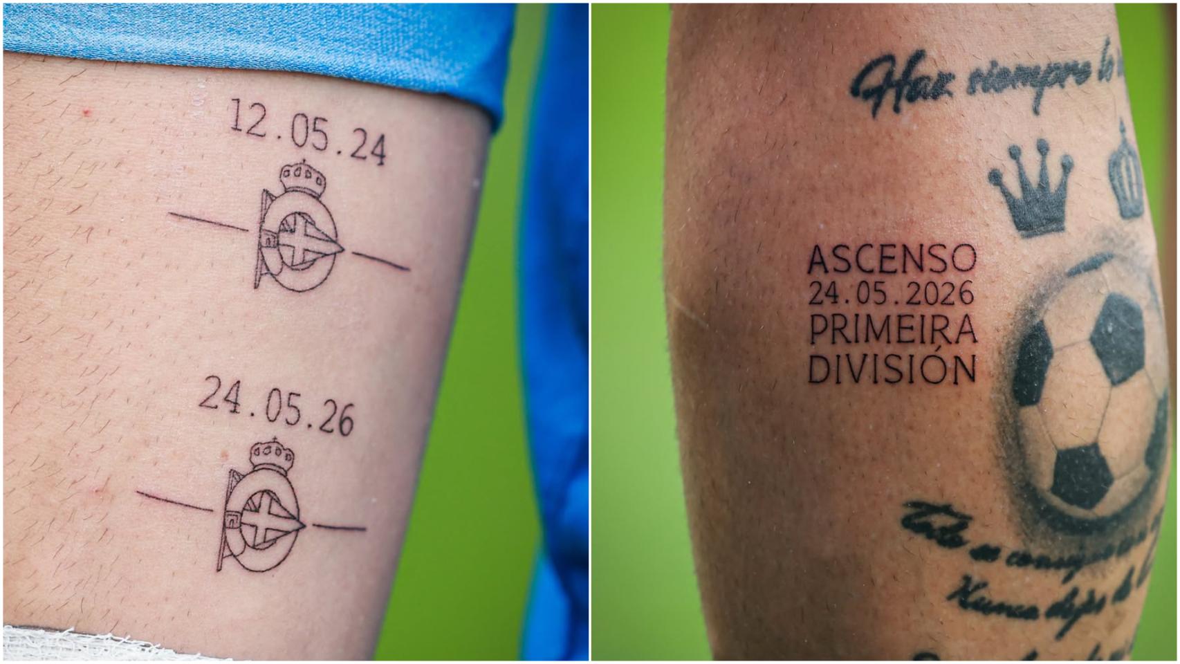 Tatuajes de los jugadores del Dépor