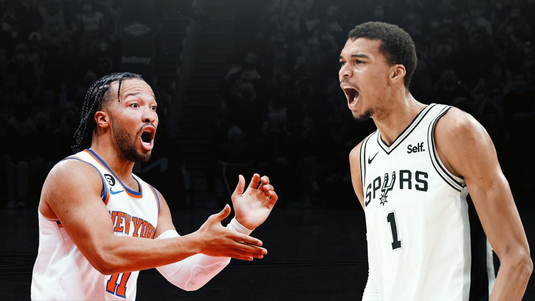 Montaje de Jalen Brunson y Victor Wembanyama.