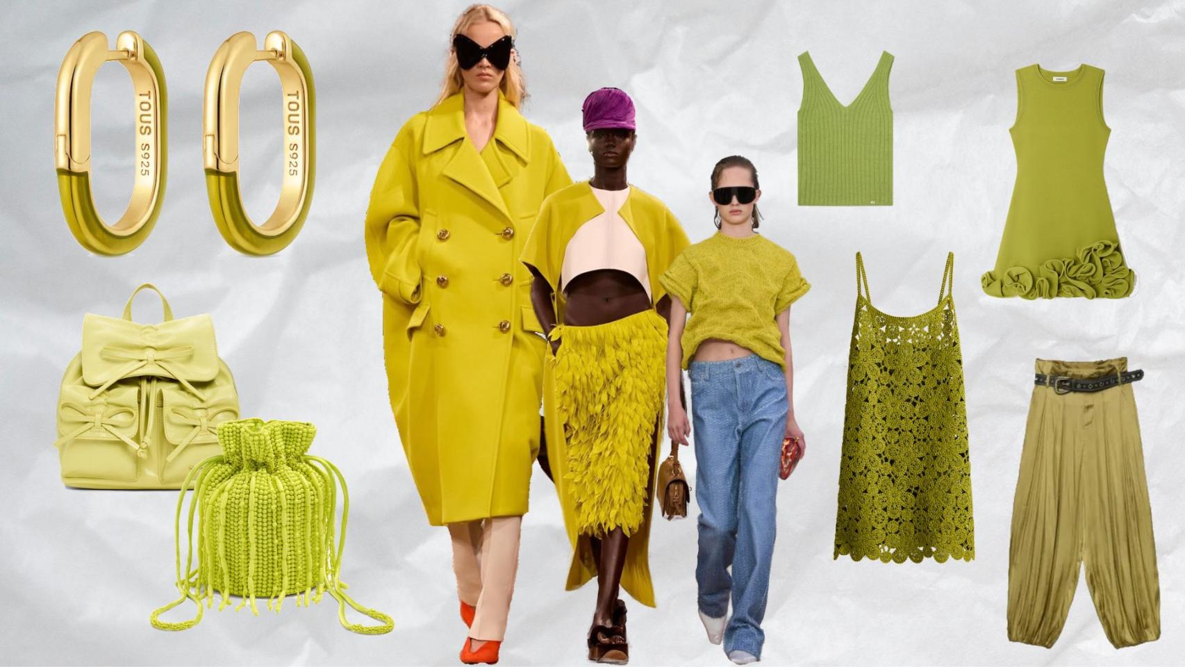 Loewe, Chanel y Balenciaga confirman el auge del chartreuse sobre las pasarelas.