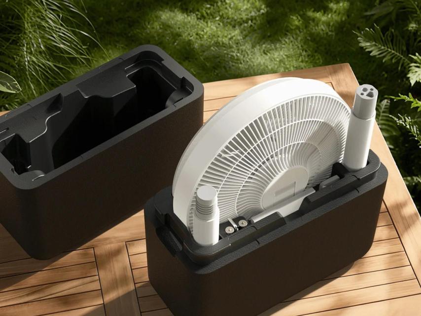 El ventilador se puede guardar en un estuche por su diseño modular