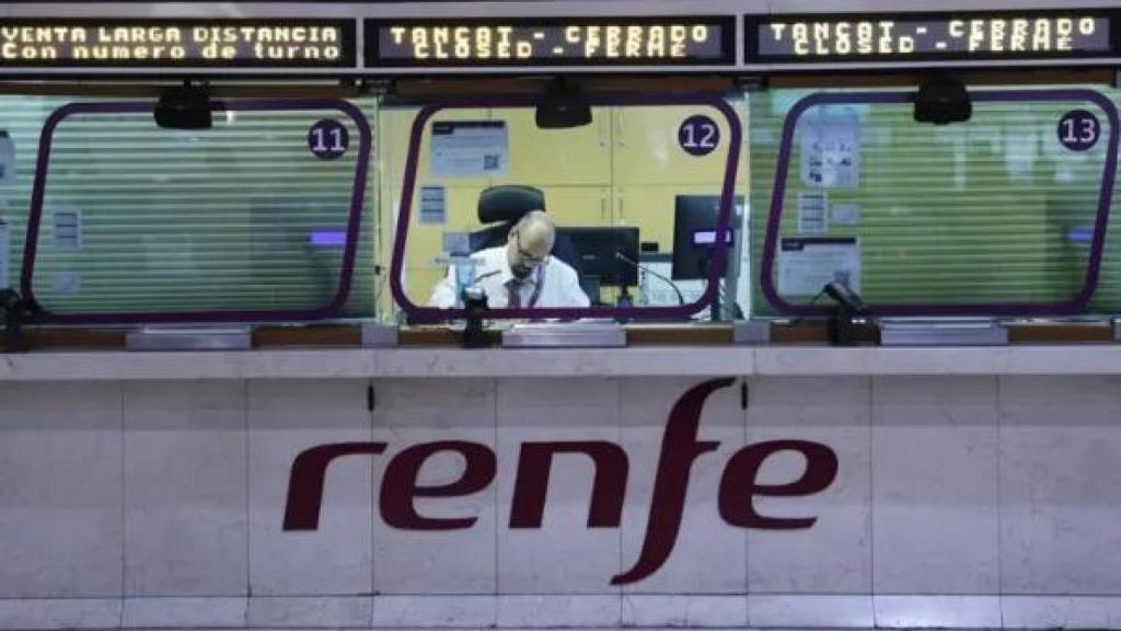 Ventanilla de Renfe. 