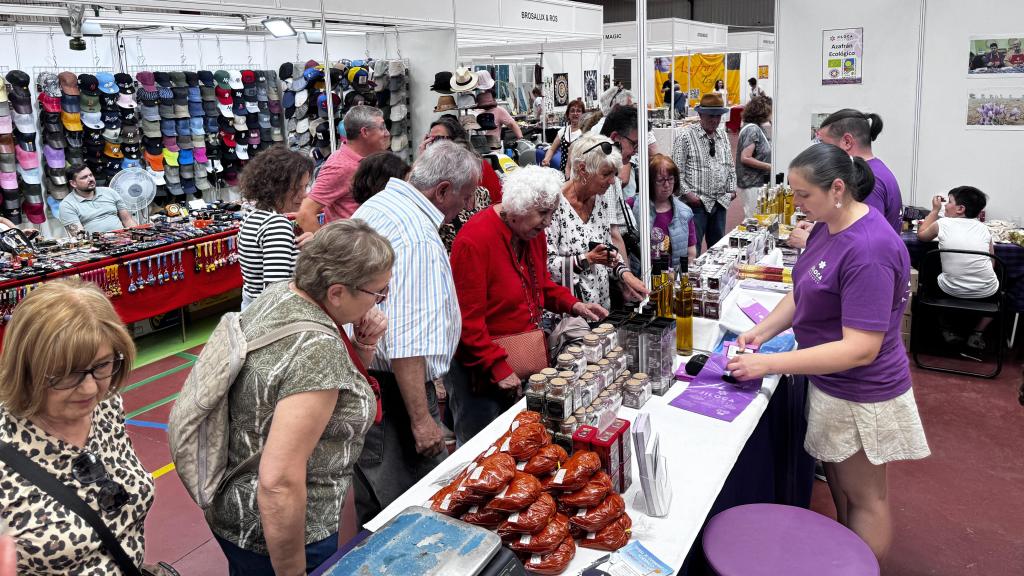 Stand de azafrán en la V Feria del Azafrán.