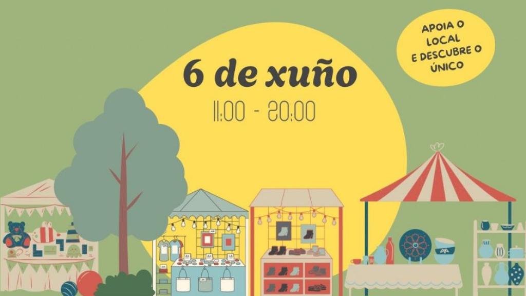 Cartel del mercadillo Entremans de Lavadores