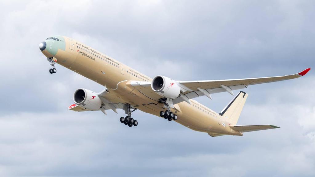 El Airbus A350-1000ULR en su vuelo inaugural. Airbus 