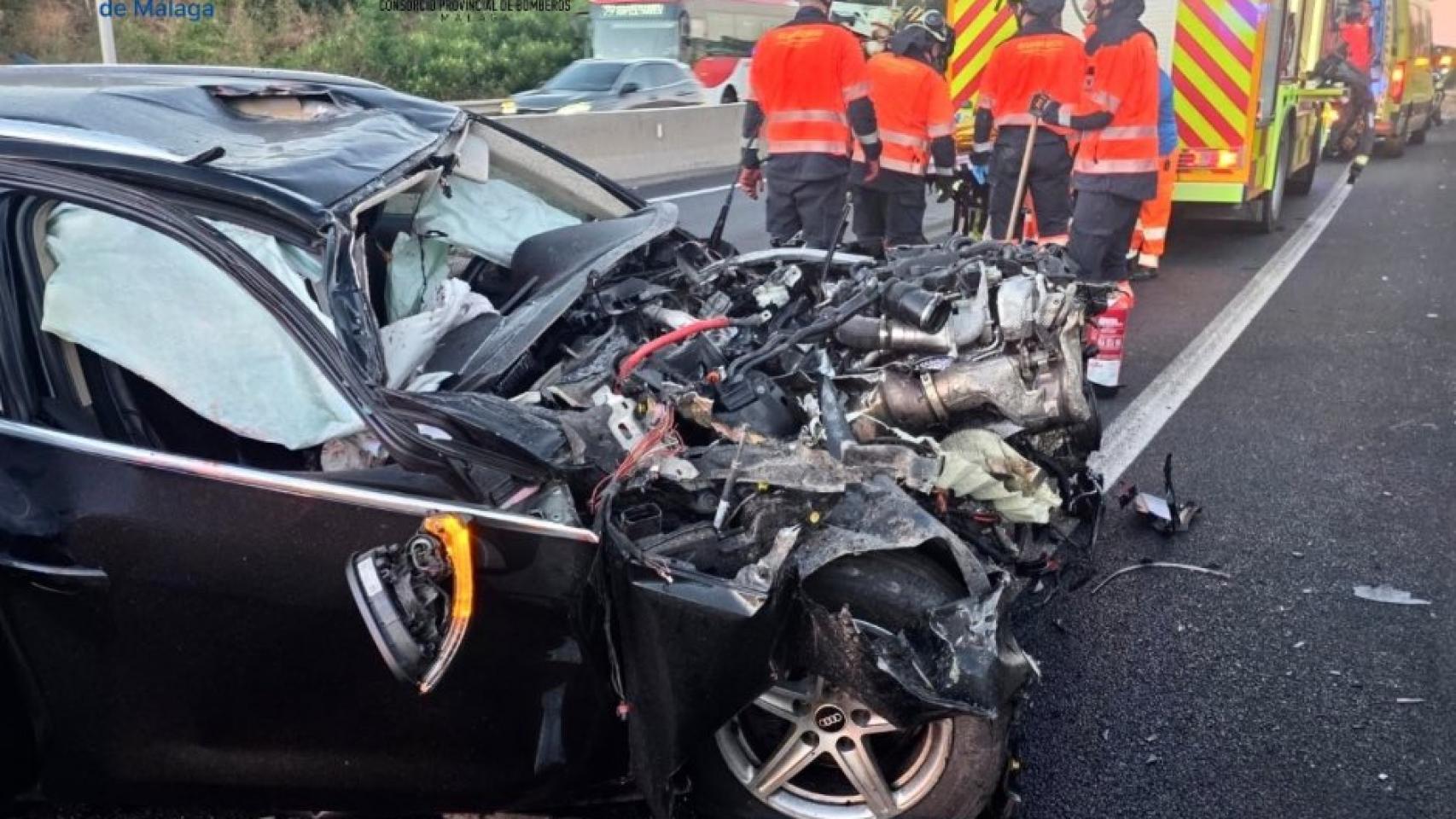 Imagen del accidente de Estepona.