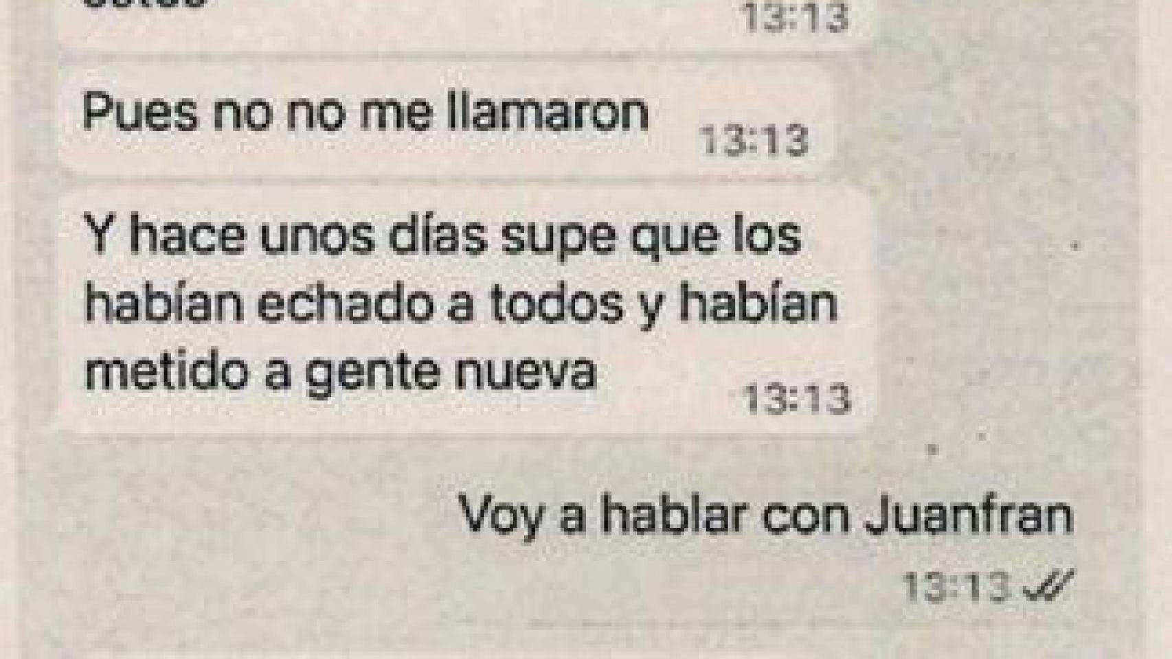 Chat entre Leire Diez y Miriam Serrano