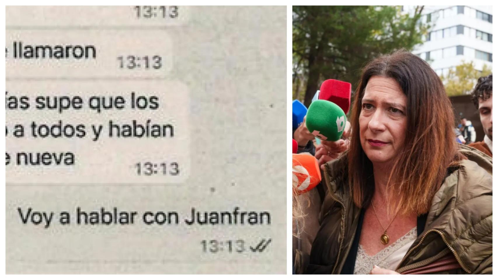Chat entre Leire Díez y Miriam Serrano. A la derecha, Leire Díez.