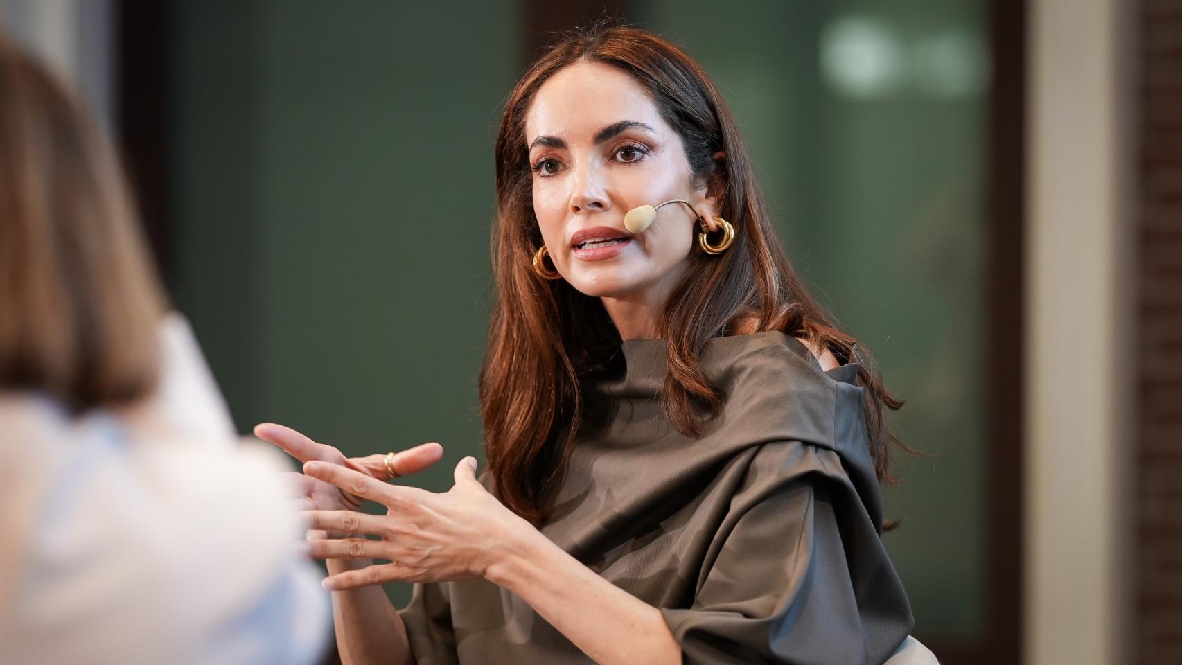 La modelo, empresaria y productora, fotografiada en la sede de Almagro de la Universidad Camilo José Cela.