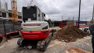 Obras de retranqueo de los colectores de Balaídos
