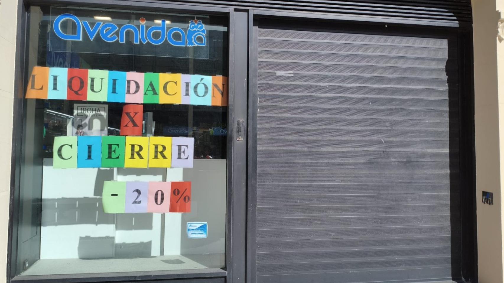 La perfumería Avenida, en la plaza de Lugo, cuando cerró, en marzo pasado.