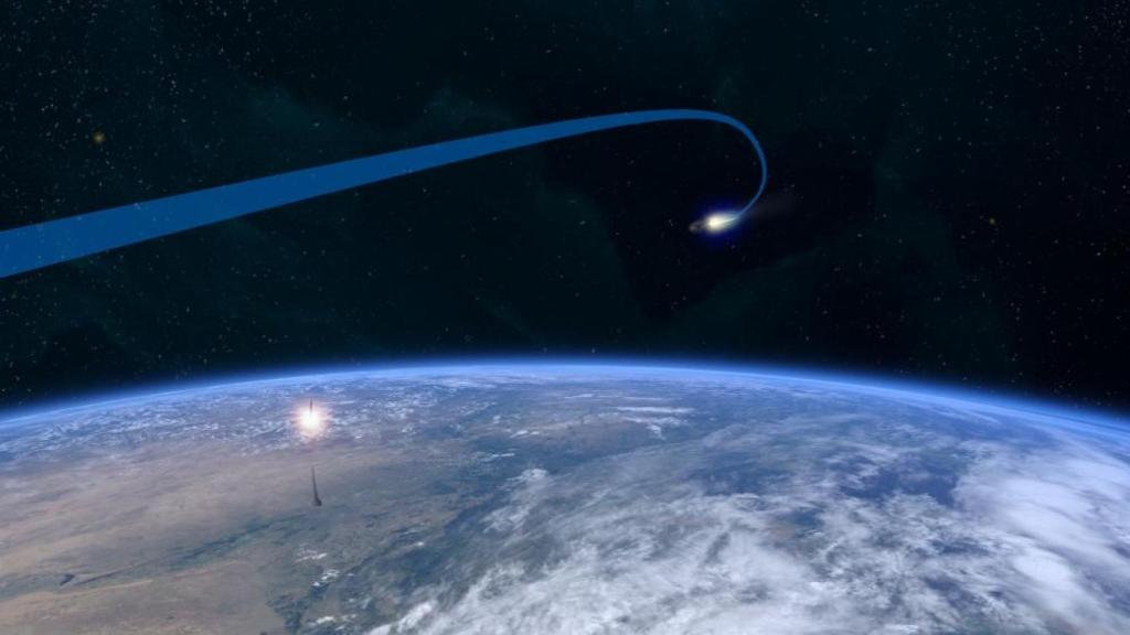 Recreación interceptación en el espacio