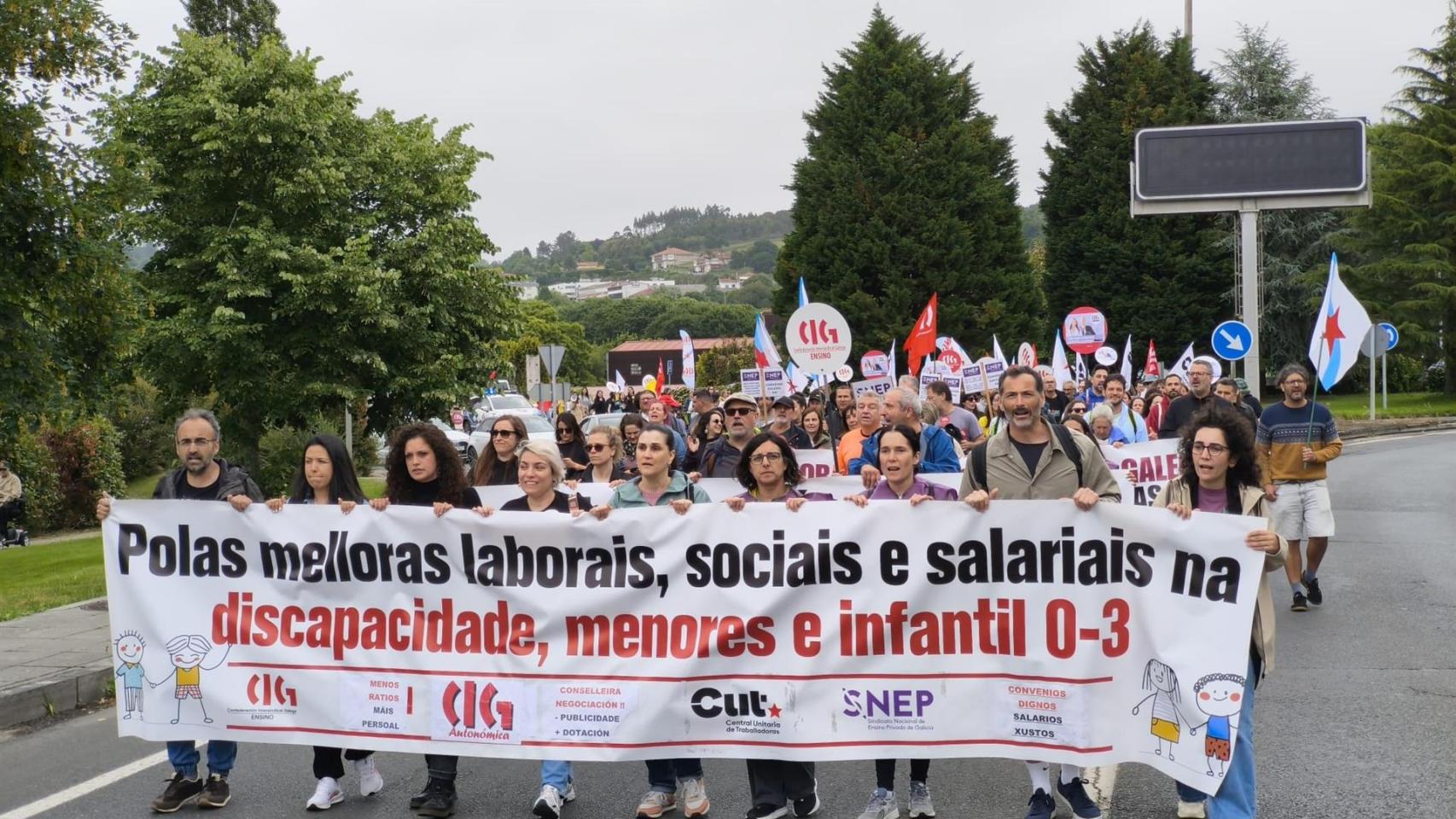 Protesta de educación 0-3, menores y discapacidad