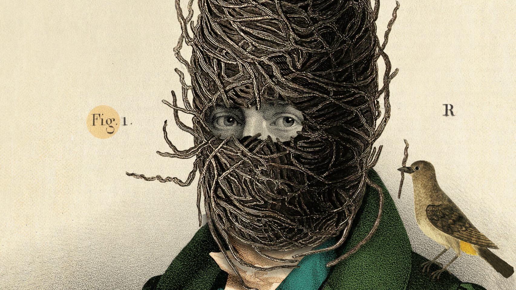 Un detalle de la cubierta del libro 'Los falsarios', de Adolfo García Ortega
