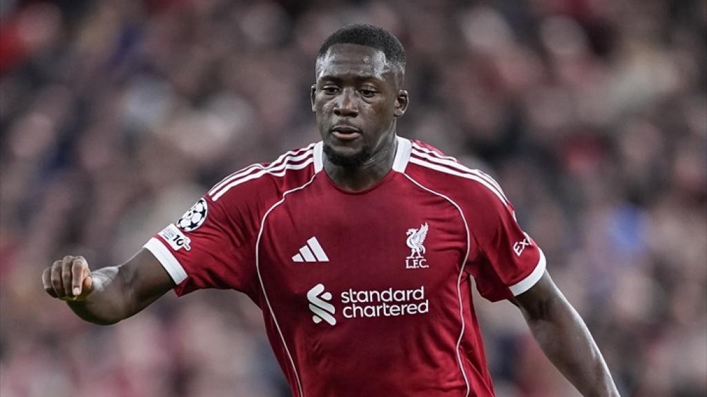 Ibrahima Konaté, con el Liverpool.