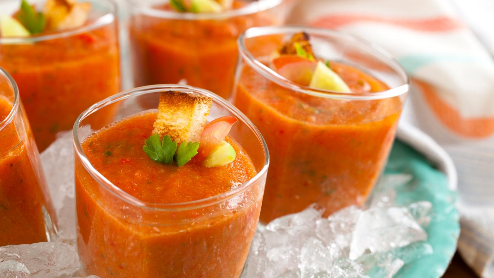 Vasitos de gazpacho