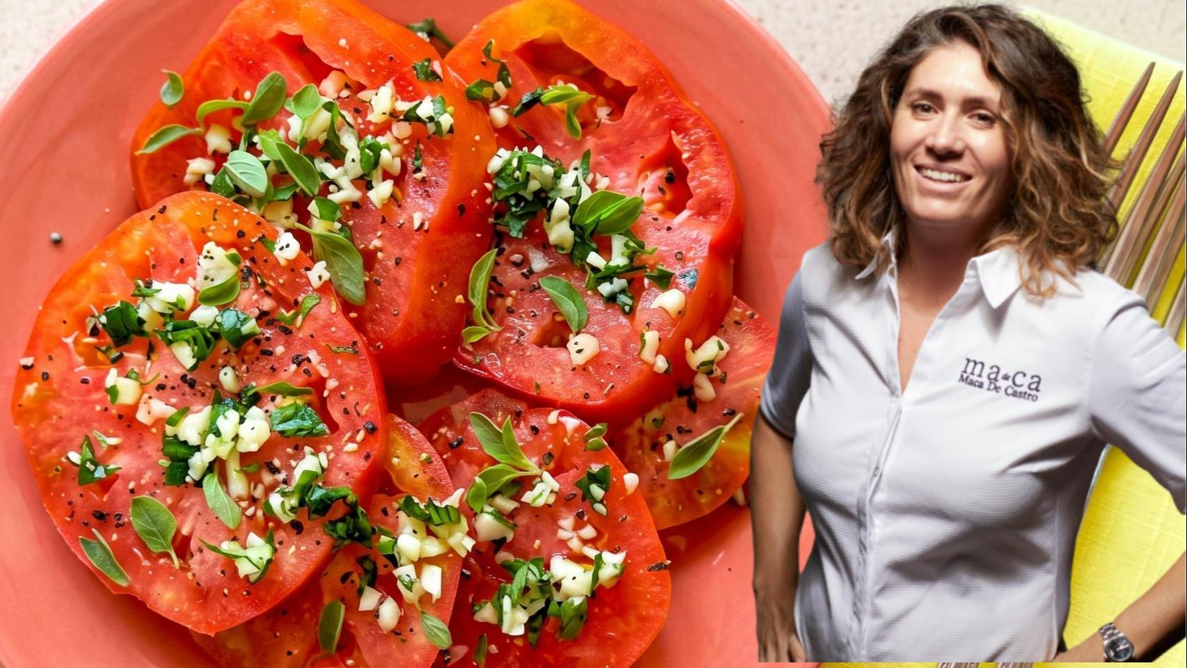 El secreto de la chef Maca de Castro para los mejores tomates aliñados. 
