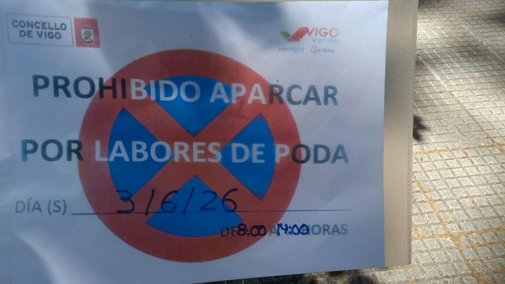 Aviso de podas en el parque vigués de Castrelos. 