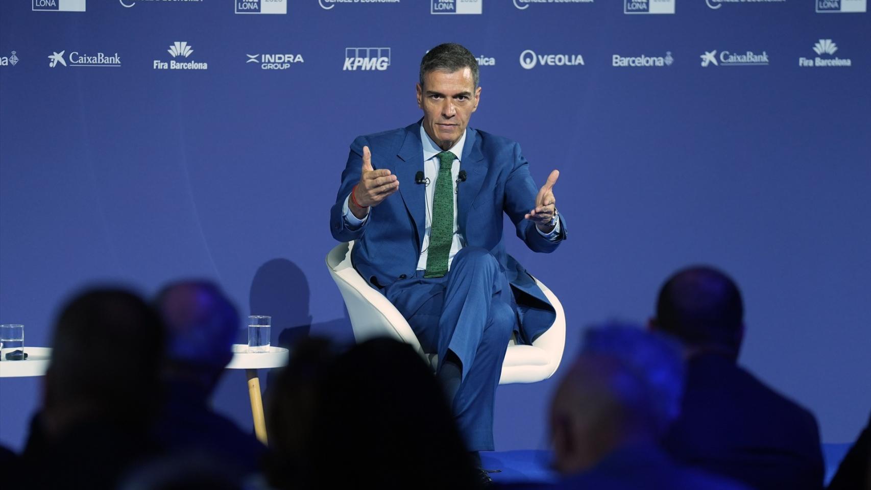 El presidente del Gobierno Pedro Sánchez, este miércoles durante la clausura del Cercle d'Economia.