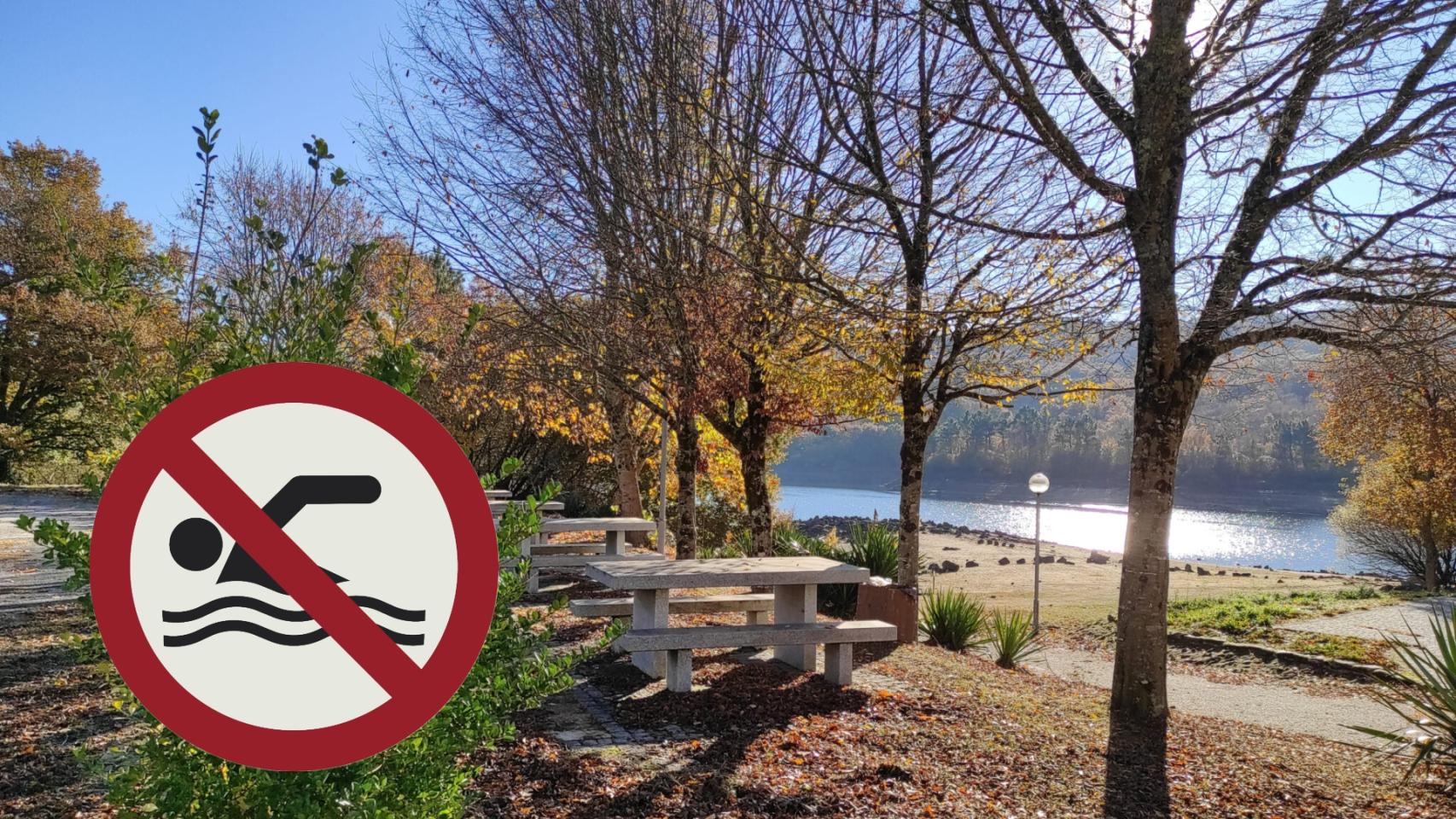 Zona de Os Chaos en el embalse As Conchas, en Ourense