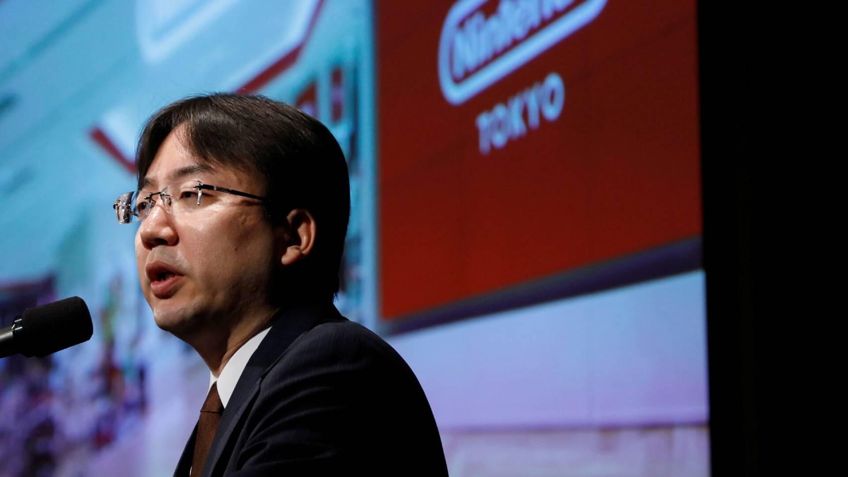 El presidente de Nintendo, Shuntaro Furukawa, en una conferencia en 2020. 