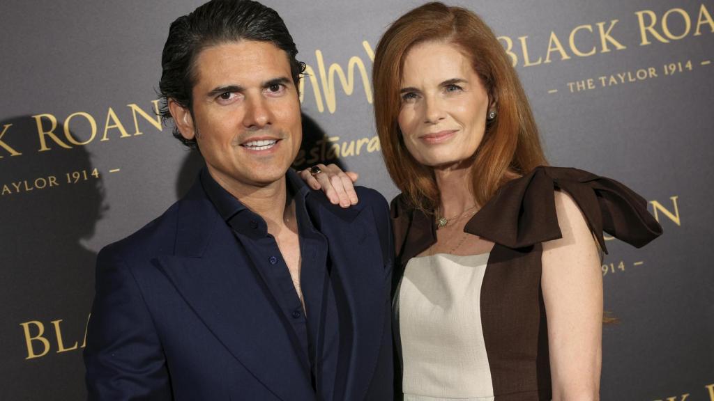 Olivia de Borbón y su esposo, Julián Porras, este miércoles, en un evento en Madrid.