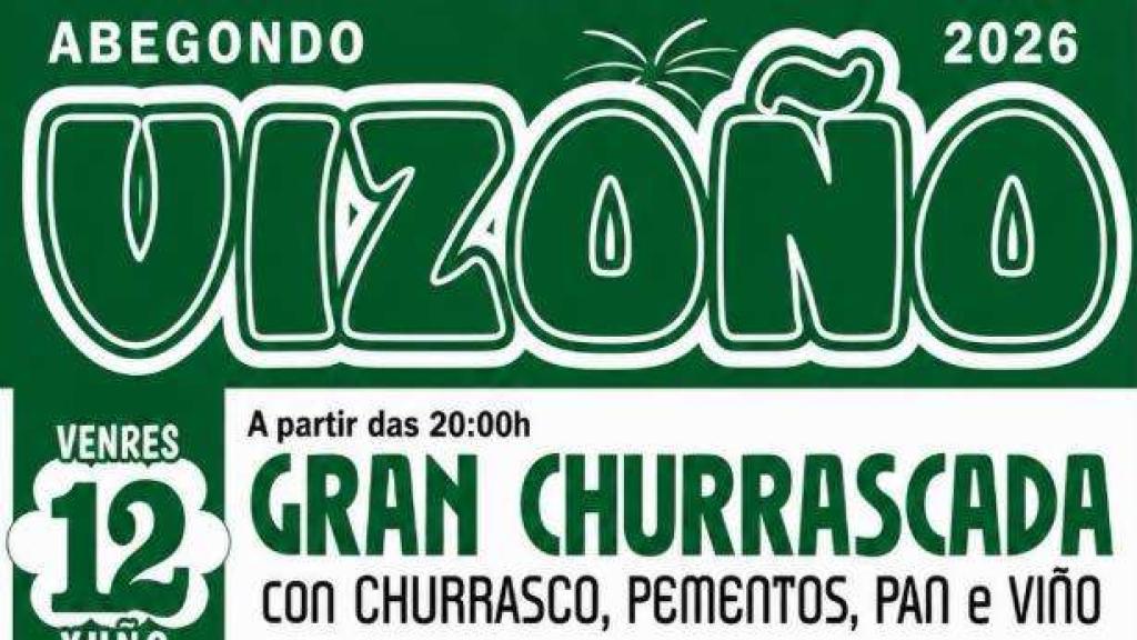 Cartel de las Fiestas de San Pedro de Vizoño 2026 en Abegondo