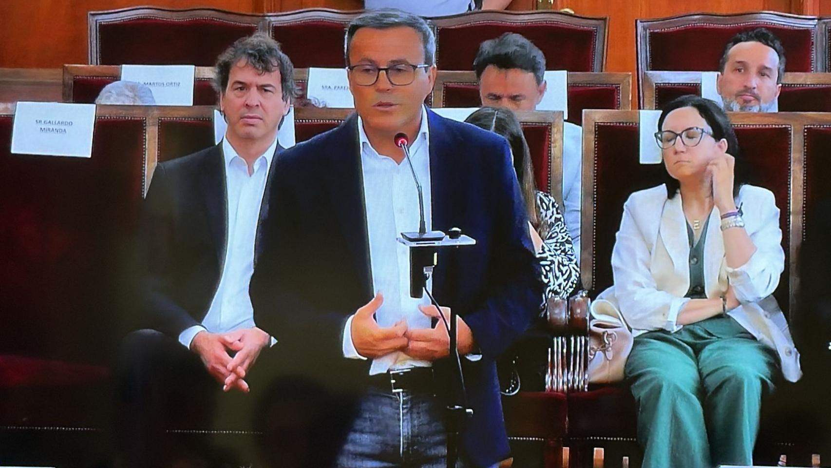 Miguel Ángel Gallardo durante su declaración ante la Audiencia de Badajoz.