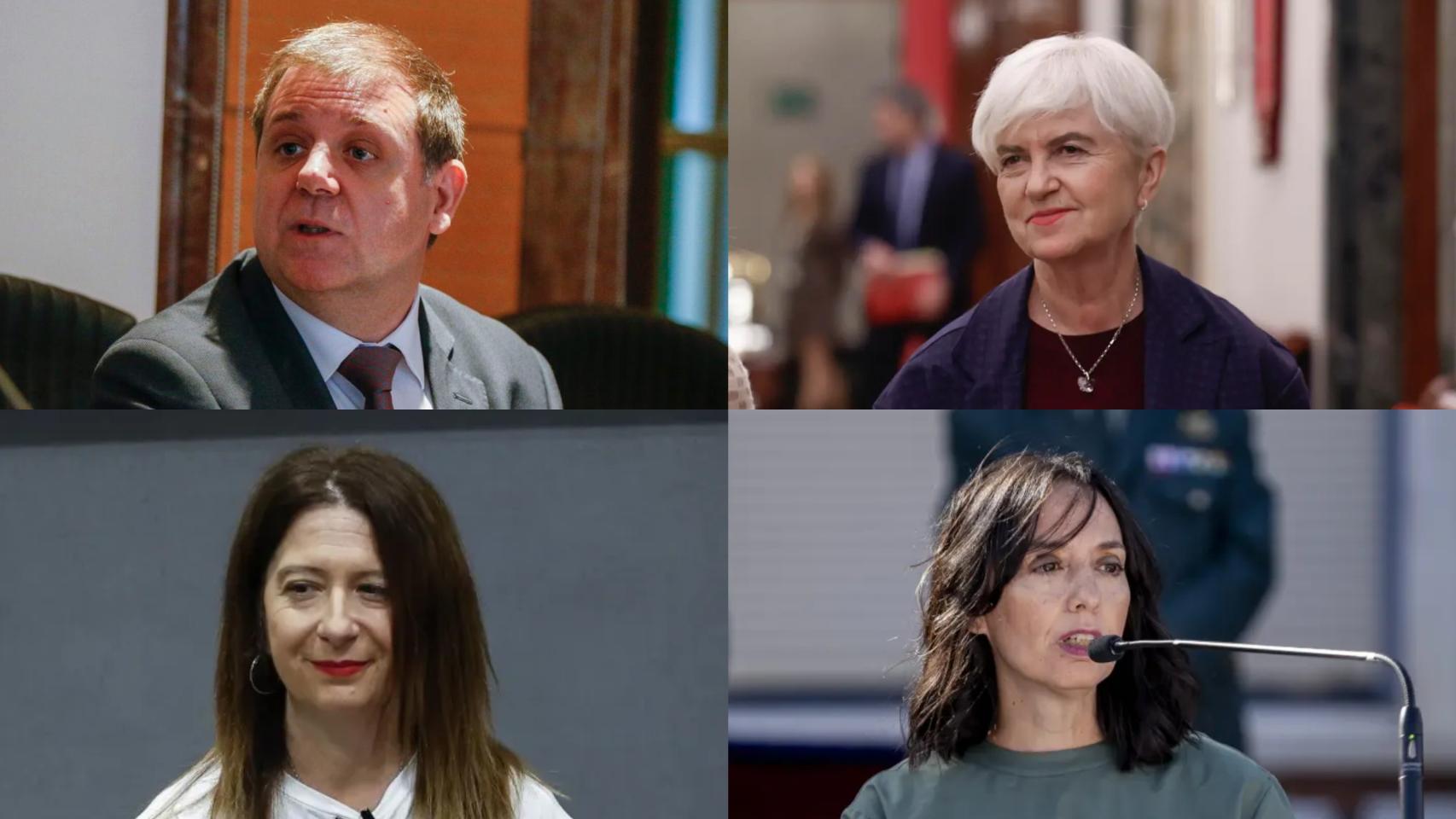 De izquierda a derecha y de arriba a abajo: Juanma Serrano, Isaura Leal, Leire Díez y Mercedes González.