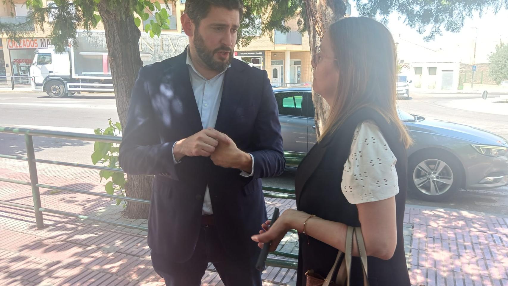Alejandro Nolasco, vicepresidente del Gobierno de Aragón, en Caspe.