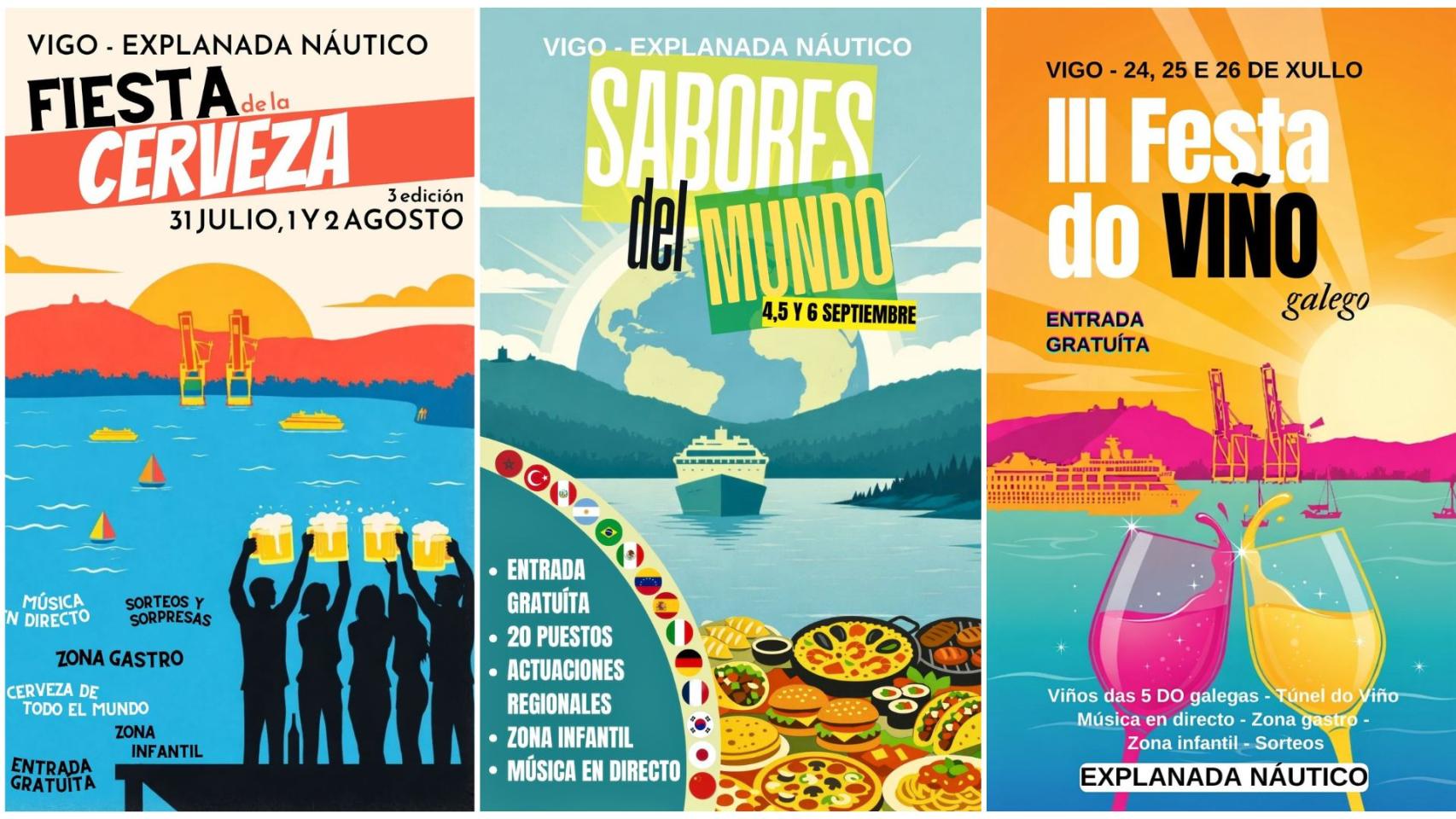 Ferias gastronómicas en el Náutico de Vigo este verano de 2026