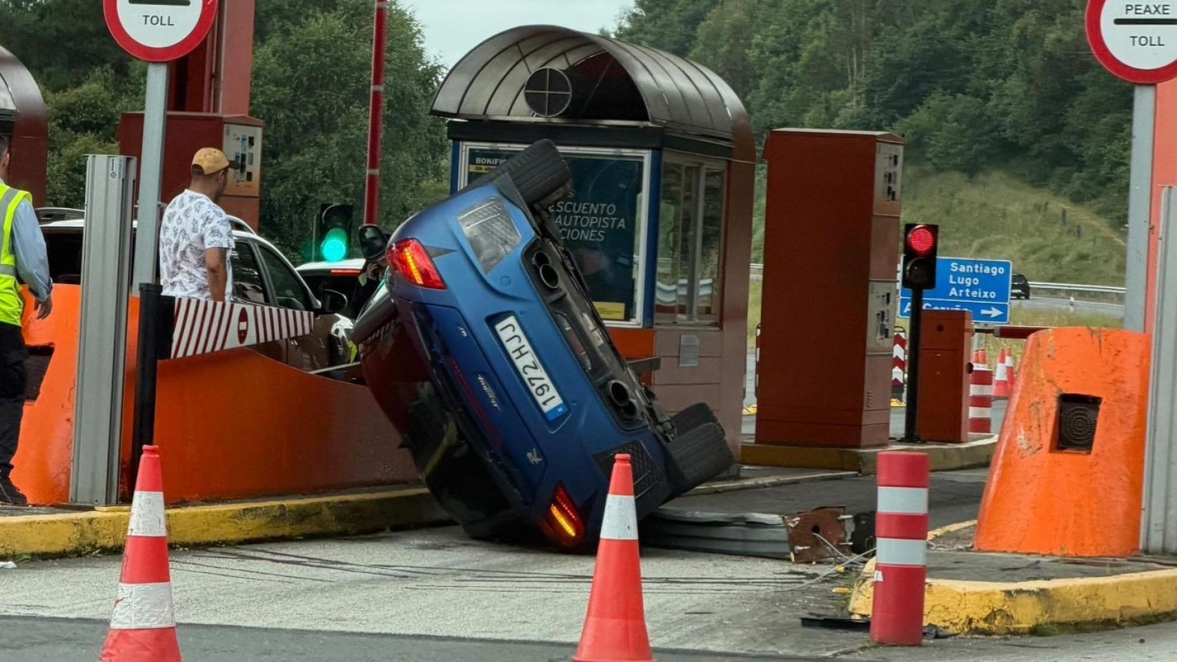 Accidente en la Ap-9 este mediodía en Guísamo (A Coruña)