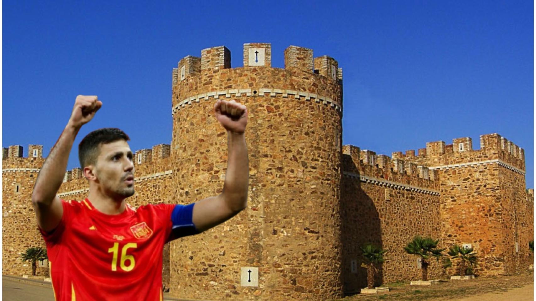 Montaje del pueblo de Baeña y Rodrigo Hernández.
