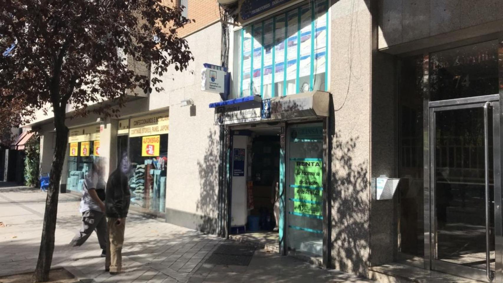 La administración de lotería en Valladolid que ha repartido el primer premio de la Lotería Nacional. 