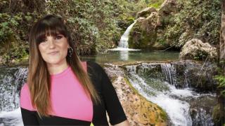 Rozalén y una cascada de las inmediaciones de Letur, Albacete.