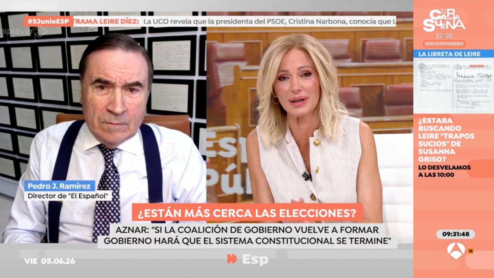 Pedro J. este viernes en 'Espejo Público'.