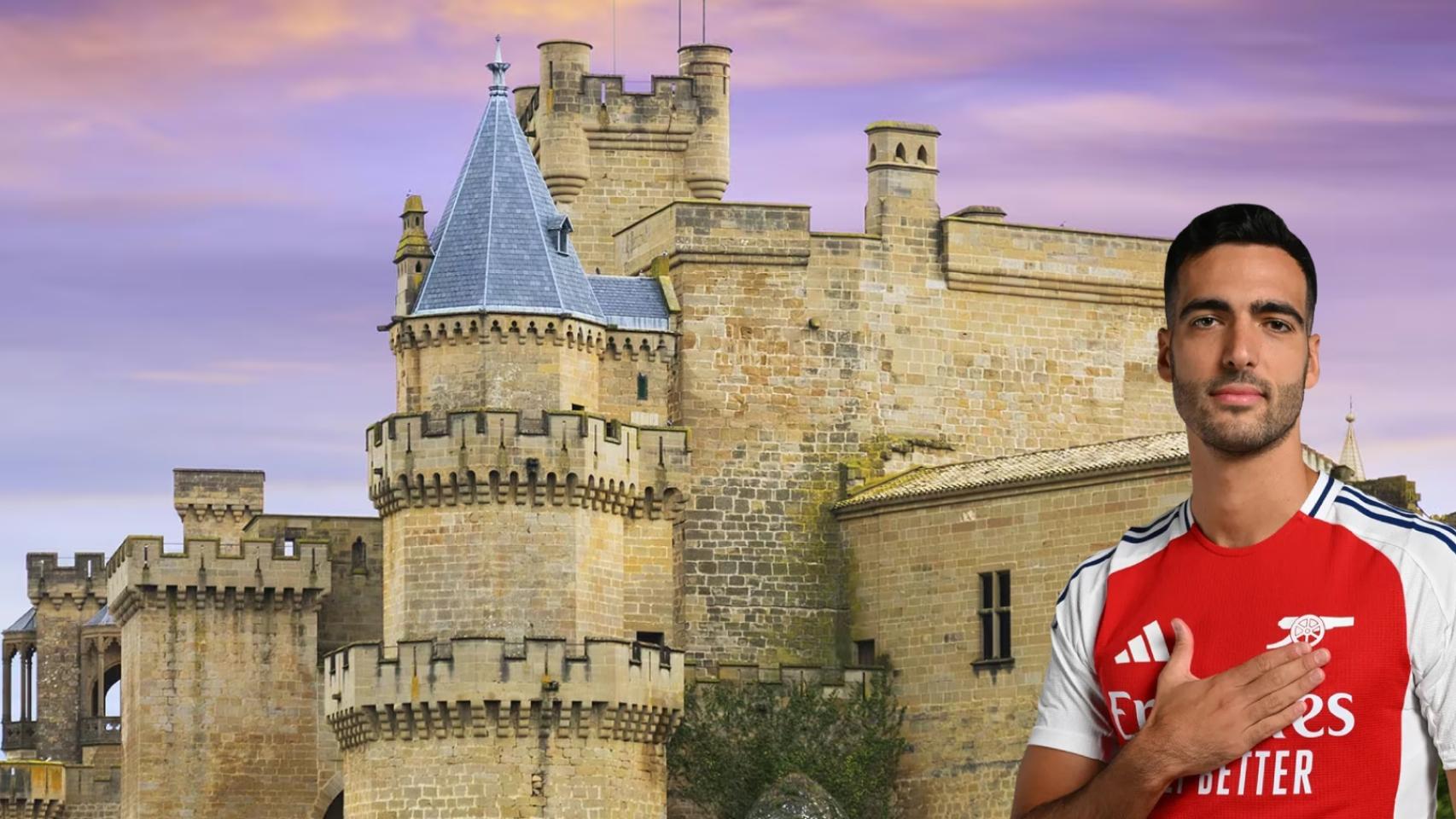 Montaje de Mikel Merino en Olite.