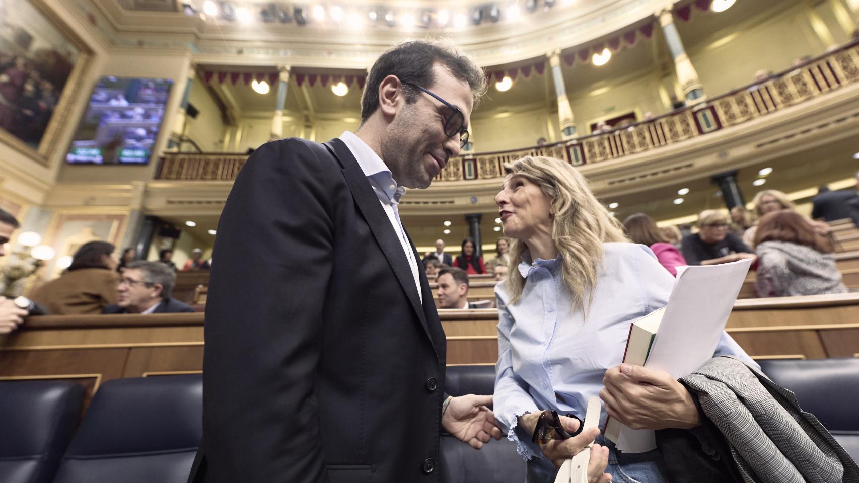 Carlos Cuerpo y Yolanda Díaz, vicepresidentes del Gobierno. 