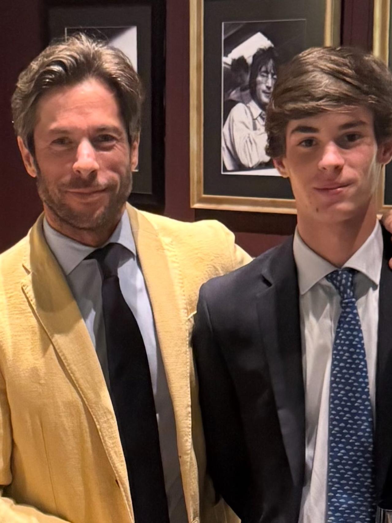 Canales junto a su hijo Pancho.