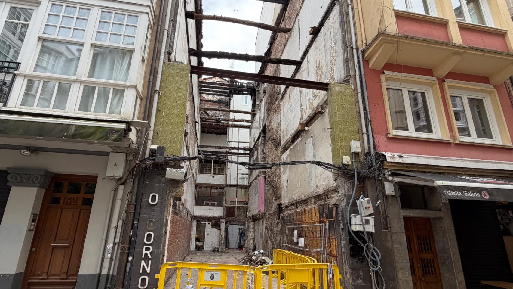 Solar vacio en la calle Barrera de A Coruña