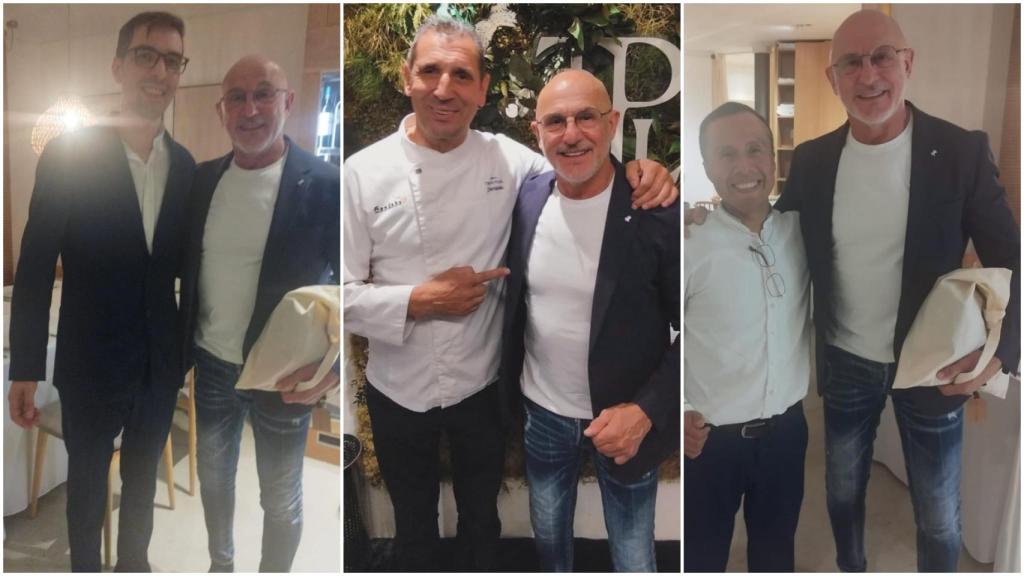 Luis de la Fuente en el restaurante.