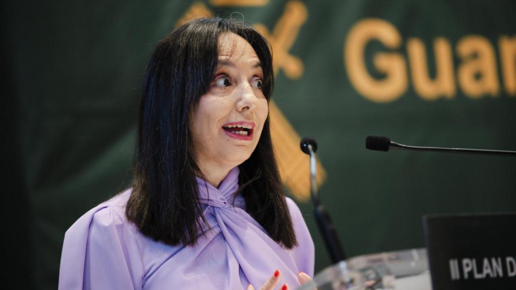 La directora general de la Guardia Civil, Mercedes González, interviene durante la presentación del II Plan de Igualdad de la Guardia Civil, en la Dirección General de la Guardia Civil, a 6 de mayo de 2026, en Madrid (España)