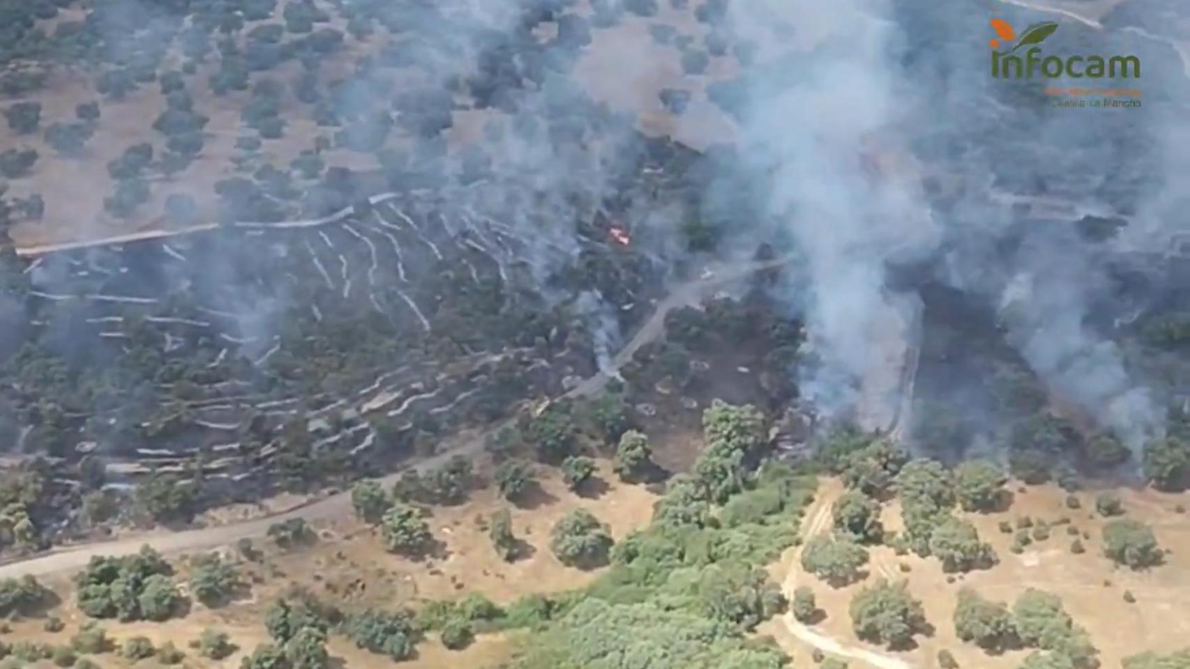 Incendio en Méntrida (Toledo). Foto: Plan Infocam. 