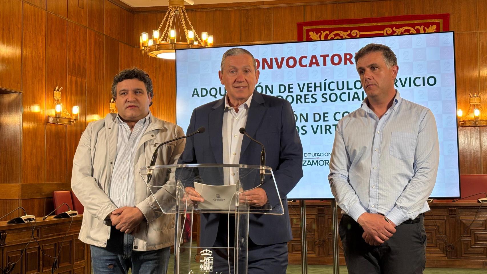 Javier Faúndez durante la presentación de las nuevas ayudas aprobadas por la Diputación de Zamora.