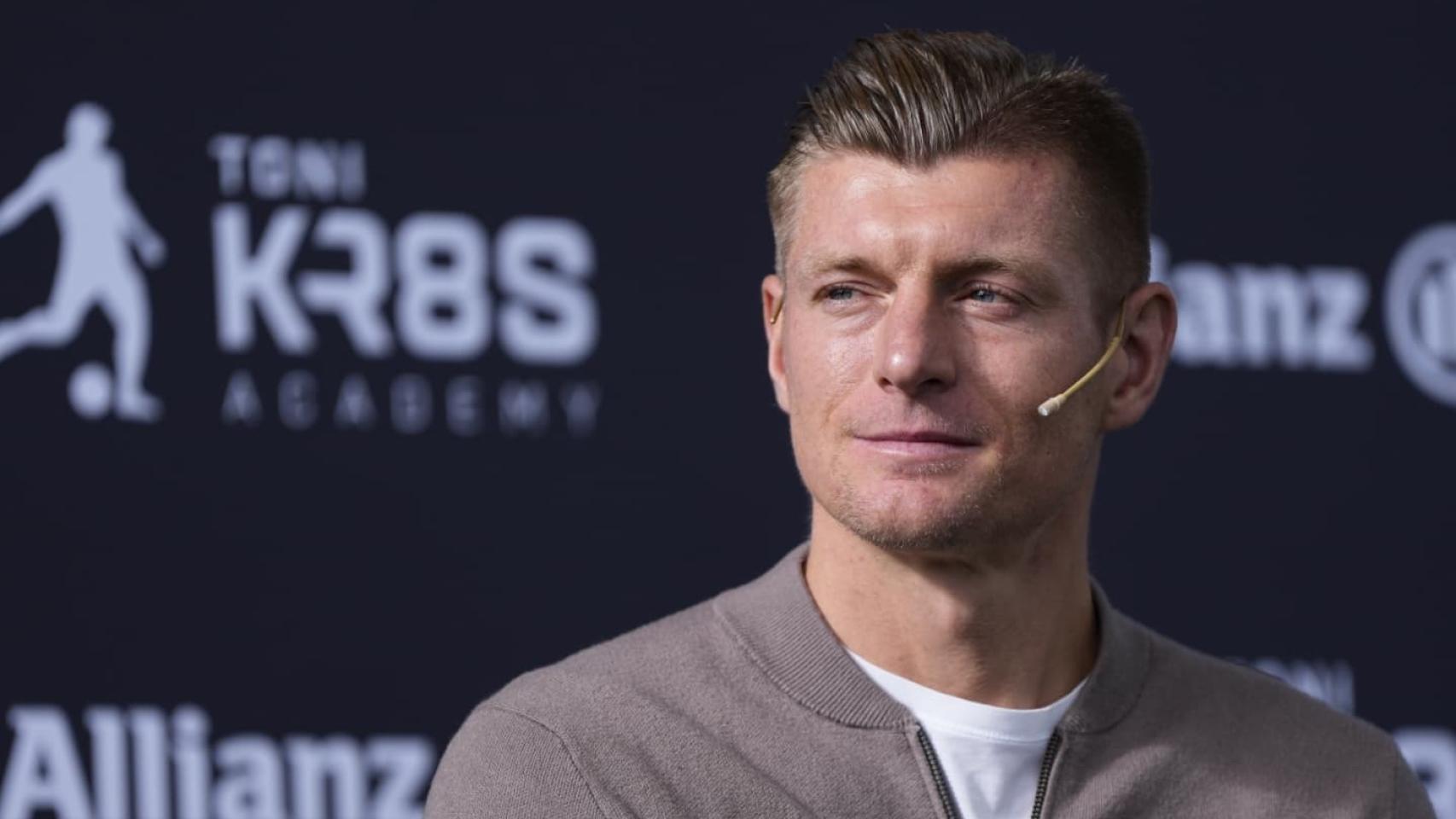 Toni Kroos, en un acto de su academia y Allianz.