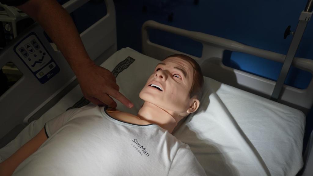 Uno de los pacientes robóticos del centro.